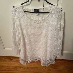 Women's White Lace Top